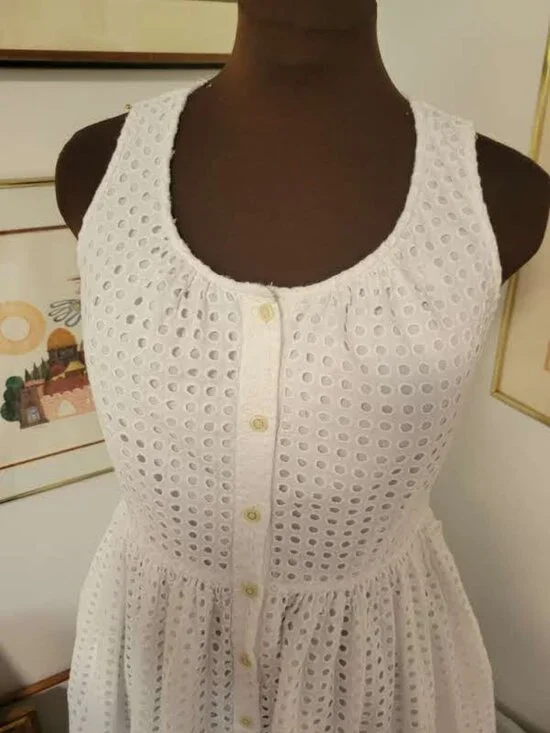 Broome Street By Kate Spade Summer Eyelet Cotton Dress Size Small - Picture 4 of 6